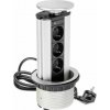 GTV Stolní zapuštěná prodlužovací lišta 100 mm 3 x SCHUKO stříbrná 1,8 mm (AE-BPW3GS-80) GTV Stolní zapuštěná prodlužovací lišta 100 mm 3 x SCHUKO stříbrná 1,8 mm (AE-BPW3GS-80)