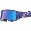 Okuliare ALPINESTARS Vision 8 Corp (fialová, zrkadlové modré plexi) Okuliare ALPINESTARS Vision 8 Corp (fialová, zrkadlové modré plexi)
