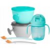 SKIPHOP Set jedálenský s om Easy-Feed Mealtime Set Teal Grey 6m+ 5 ks SKIPHOP Set jedálenský s om Easy-Feed Mealtime Set Teal Grey 6m+ 5 ks
