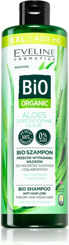 Eveline Cosmetics Bio Organic Natural Aloe Vera šampón 400 ml