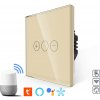 Revolo Touch WiFi dotykový stmievač trojtlačidlový č.1 - Zlatý Revolo Touch WiFi dotykový stmievač trojtlačidlový č.1 - Zlatý