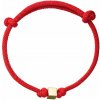 PAVONA Kabbalah náramok so zlatou kockou červený 93T00100 red PAVONA Kabbalah náramok so zlatou kockou červený 93T00100 red
