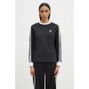 Bavlnené tričko s dlhým rukávom adidas Originals 3-Stripes JC5774 čierna XXS Bavlnené tričko s dlhým rukávom adidas Originals 3-Stripes JC5774 čierna XXS