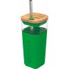 Quokka Sklenený cestovný hrnček so slamkou Liquid Cube Green 540 ml Quokka Sklenený cestovný hrnček so slamkou Liquid Cube Green 540 ml