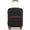 Moderný kabínový kufor Kono - PP - čierno-hnedá - 38 L Moderný kabínový kufor Kono - PP - čierno-hnedá - 38 L