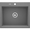 Deante Andante, granitový drez 600x520x210 mm + priestorovo úsporný sifón, 1-komorový, šedá, ZQN_S103 Deante Andante, granitový drez 600x520x210 mm + priestorovo úsporný sifón, 1-komorový, šedá, ZQN_S103