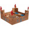 Drevené pieskovisko s úložným priestorom Rytiersky zámok Playtive 113x113x70 cm Drevené pieskovisko s úložným priestorom Rytiersky zámok Playtive 113x113x70 cm
