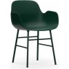 Normann Copenhagen Stolička Form Armchair – zelená/oceľ Normann Copenhagen Stolička Form Armchair – zelená/oceľ