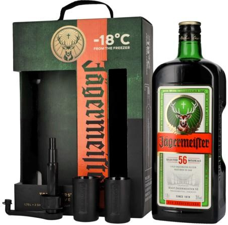 Jägermeister 35% 1,75 l (darčekové balenie 2 poháre)