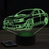 Beling 3D lampa, mitsubishi evolution,7 farebná Y30 Beling 3D lampa, mitsubishi evolution,7 farebná Y30