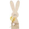 Zajac drevený s kvetinou na postavenie 8 x 30 cm Zajac drevený s kvetinou na postavenie 8 x 30 cm