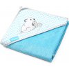 Babyono Bambusová osuška s kapucňou modrá ľadové medvede 100x100 cm Babyono Bambusová osuška s kapucňou modrá ľadové medvede 100x100 cm