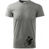 Cestný cyklista - Klasické pánske tričko vyššej gramáže - 4XL ( Tmavosivý melír ) Cestný cyklista - Klasické pánske tričko vyššej gramáže - 4XL ( Tmavosivý melír )