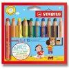 Farebné ceruzky Stabilo Woody 3v1 10ks Farebné ceruzky Stabilo Woody 3v1 10ks
