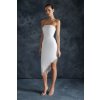 Trendyol Shiny Stone Wedding Elegant Evening Dress Bridal White