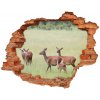 Foto fotografie diera na stenu Jeleň s mladými 90x70 cm Foto fotografie diera na stenu Jeleň s mladými 90x70 cm