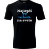 Čierne tričko najlepší TV technik na svete - darček pre TV technika XL Čierne tričko najlepší TV technik na svete - darček pre TV technika XL