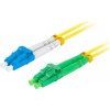 Lanberg Patchcord Fiber Optic SM LC/APC-LC/UPC Duplex 3,0 mm LSZH G657A1 2M Žlutý Lanberg Lanberg Patchcord Fiber Optic SM LC/APC-LC/UPC Duplex 3,0 mm LSZH G657A1 2M Žlutý Lanberg