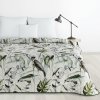Takoy DESIGN 91 zamatový prehoz ELLEN 170x210 cm prešívaný s potlačou listov monstery-HF-468019 170 x 210 cm