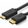Ugreen Kabel DisplayPort - HDMI 5m černý (UGR334BLK) Ugreen Kabel DisplayPort - HDMI 5m černý (UGR334BLK)