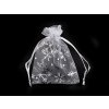 Vianočné darčekové vrecúško vločky 9x12 cm organza - 10 ks 1 biela strieborná Vianočné darčekové vrecúško vločky 9x12 cm organza - 10 ks 1 biela strieborná