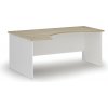 Ergonomický kancelársky písací stôl PRIMO WHITE, 180x120 cm, ľavý, biela/dub prírodný Ergonomický kancelársky písací stôl PRIMO WHITE, 180x120 cm, ľavý, biela/dub prírodný