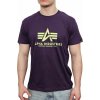Alpha Industries Basic T-Shirt Plum tričko pánske Farba: fialová, Veľkosť: M Alpha Industries Basic T-Shirt Plum tričko pánske Farba: fialová, Veľkosť: M