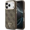 Guess PU Leather 4G Strass Triangle Logo Gold Frame MagSafe Zadní Kryt pro iPhone 17 Pro Brown Guess PU Leather 4G Strass Triangle Logo Gold Frame MagSafe Zadní Kryt pro iPhone 17 Pro Brown
