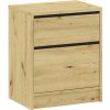 INTERMEBLE Nočný stolík BASIT 2S - dub artisan + antracit INTERMEBLE Nočný stolík BASIT 2S - dub artisan + antracit