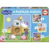 EDUCA Puzzle Prasiatko Peppa 4v1 (12,16,20,25 dielikov) EDUCA Puzzle Prasiatko Peppa 4v1 (12,16,20,25 dielikov)