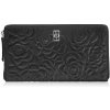 Paolo Peruzzi Dámska peňaženka z prírodnej kože s kvetinovým vzorom | čierna AL-13-BL Paolo Peruzzi Dámska peňaženka z prírodnej kože s kvetinovým vzorom | čierna AL-13-BL