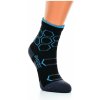 Little Shoes Ponožky Šport Hexagon BF Black Turquoise Little Shoes Ponožky Šport Hexagon BF Black Turquoise