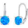 Silvego Strieborné náušnice s tmavomodrým opálom 6 mm LPS1398DB Silvego Strieborné náušnice s tmavomodrým opálom 6 mm LPS1398DB