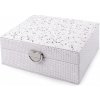 Šperkovnica 15,5x20,5x8 cm - 1 ks 1 biela strieborná Šperkovnica 15,5x20,5x8 cm - 1 ks 1 biela strieborná