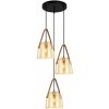Italux PND-24342-3A-BK-AMB LED závesné stropné svietidlo Solta | 3x40W E27 Italux PND-24342-3A-BK-AMB LED závesné stropné svietidlo Solta | 3x40W E27