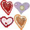 Lepiace Drevené farebné srdiečka 35 - 45mm, 8 ks (Drevené srdcia) Lepiace Drevené farebné srdiečka 35 - 45mm, 8 ks (Drevené srdcia)