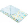 NEW BABY Dětská deka MINKY modrý motýľ do kočíka Bavlna/Polyester, 80x102 cm