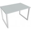 Hobis Pracovný stôl UNI O, 120x75,5x80 cm, sivá/biela Hobis Pracovný stôl UNI O, 120x75,5x80 cm, sivá/biela