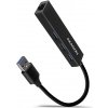 AXAGON HMA-GL3A, USB 3.2 Gen 1 húb, porty 3x USB-A + Gigabit Ethernet, kovový, kábel USB-A 20cm