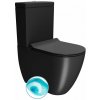 PURA WC kombi, Swirlflush, spodný/zadný odpad, čierna dual-mat PURA WC kombi, Swirlflush, spodný/zadný odpad, čierna dual-mat