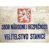 Ceduľa Sbor Národnej bezpečnosti Velitelstvo Stanice Ceduľa Sbor Národnej bezpečnosti Velitelstvo Stanice