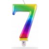 TORO Tortová sviečka číslica 7 zapichovacia 8cm dúhová TORO Tortová sviečka číslica 7 zapichovacia 8cm dúhová