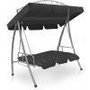 Zahradní rozkládací houpačka stříška antracitová 198x120x205 cm Antracitová 45074 Zahradní rozkládací houpačka stříška antracitová 198x120x205 cm Antracitová 45074