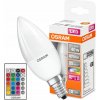Osram LED žiarovka s diaľkovým ovládaním E14, C37, RGBW, 4,9 W, 470 lm, 2700 K Osram LED žiarovka s diaľkovým ovládaním E14, C37, RGBW, 4,9 W, 470 lm, 2700 K