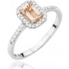 Blink Blink Zlatý prsteň vykladaný diamantami s Morganitom 2328BDMoB