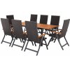 Livarno® Hliníkový rozkladací záhradný stôl Valencia, hnedý + Skladacie kreslo Valencia, 8 kusov (800012224) Livarno® Hliníkový rozkladací záhradný stôl Valencia, hnedý + Skladacie kreslo Valencia, 8 kusov (800012224)