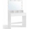 SongmicsHome Vanesa RDT120T10 s veľkým zrkadlom a osvetlením 80 x 40 cm biely