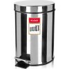Kadax Kúpeľňový kôš kov 5 l strieborný