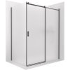 CERANO - Sprchovací kút Santoro - pravá - 6 mm - čierna matná, mliečne sklo - 130x70 cm - posuvný CERANO - Sprchovací kút Santoro - pravá - 6 mm - čierna matná, mliečne sklo - 130x70 cm - posuvný