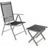 Garthen 6351 Hliníková skladacia stolička s nánožníkom